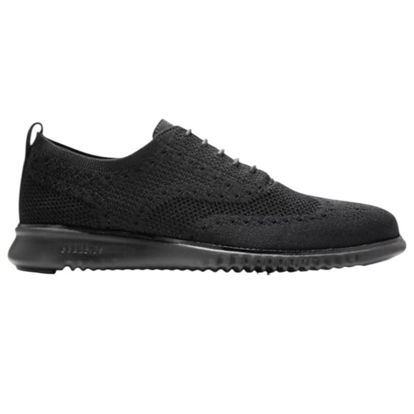 Cole Haan Black ZeroGrand Stitchlite Wingtip Oxfords - Picture 1 of 11